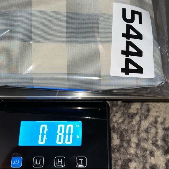 Theory Women’s Size S P Blue White Fuji Check Belted Midi Slit Side Shirtdress - Picture 15 of 15